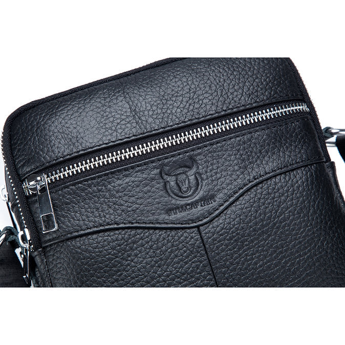Morral de cuero mate - Negro