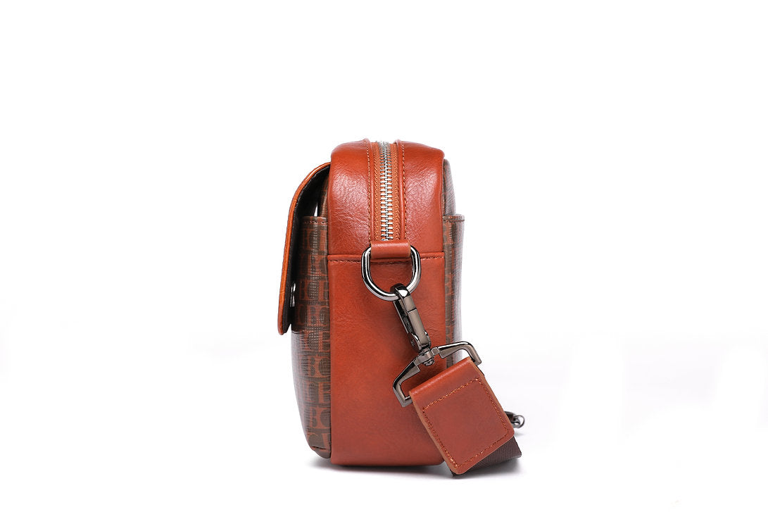 Morral de cuero DJB-0102-PU-OR - Naranja