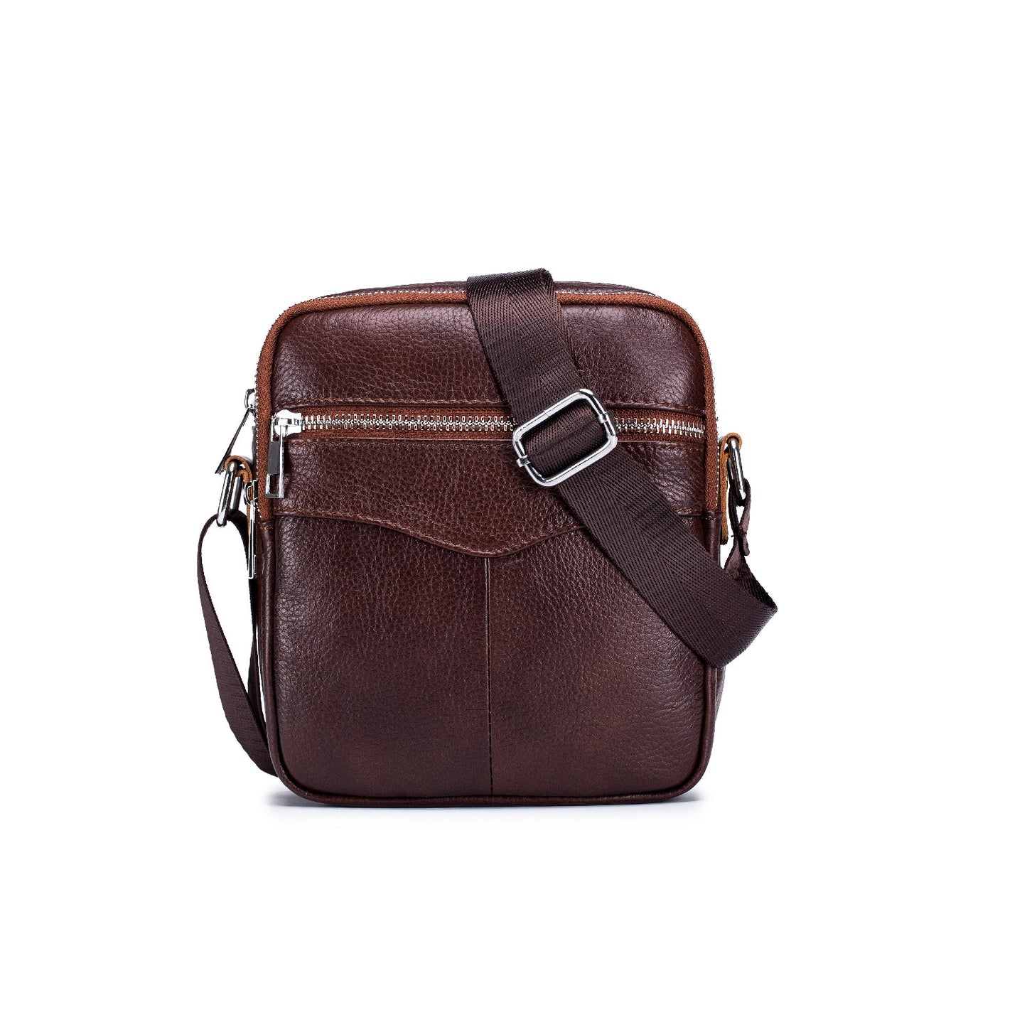 Morral de cuero mate DJB-023-CF - Café