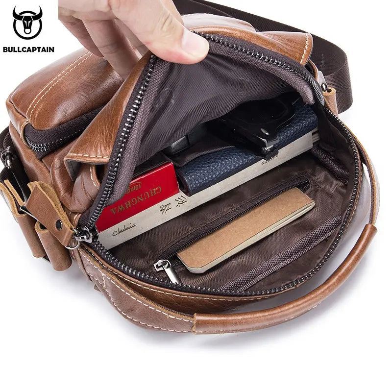 Morral de cuero DJB-040-BR - Marrón
