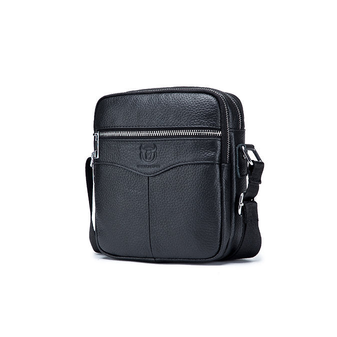 Morral de cuero mate - Negro