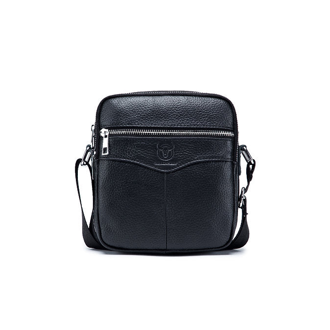 Morral de cuero mate - Negro