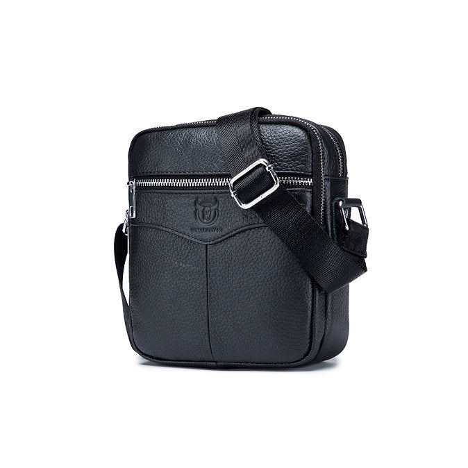Morral de cuero mate - Negro