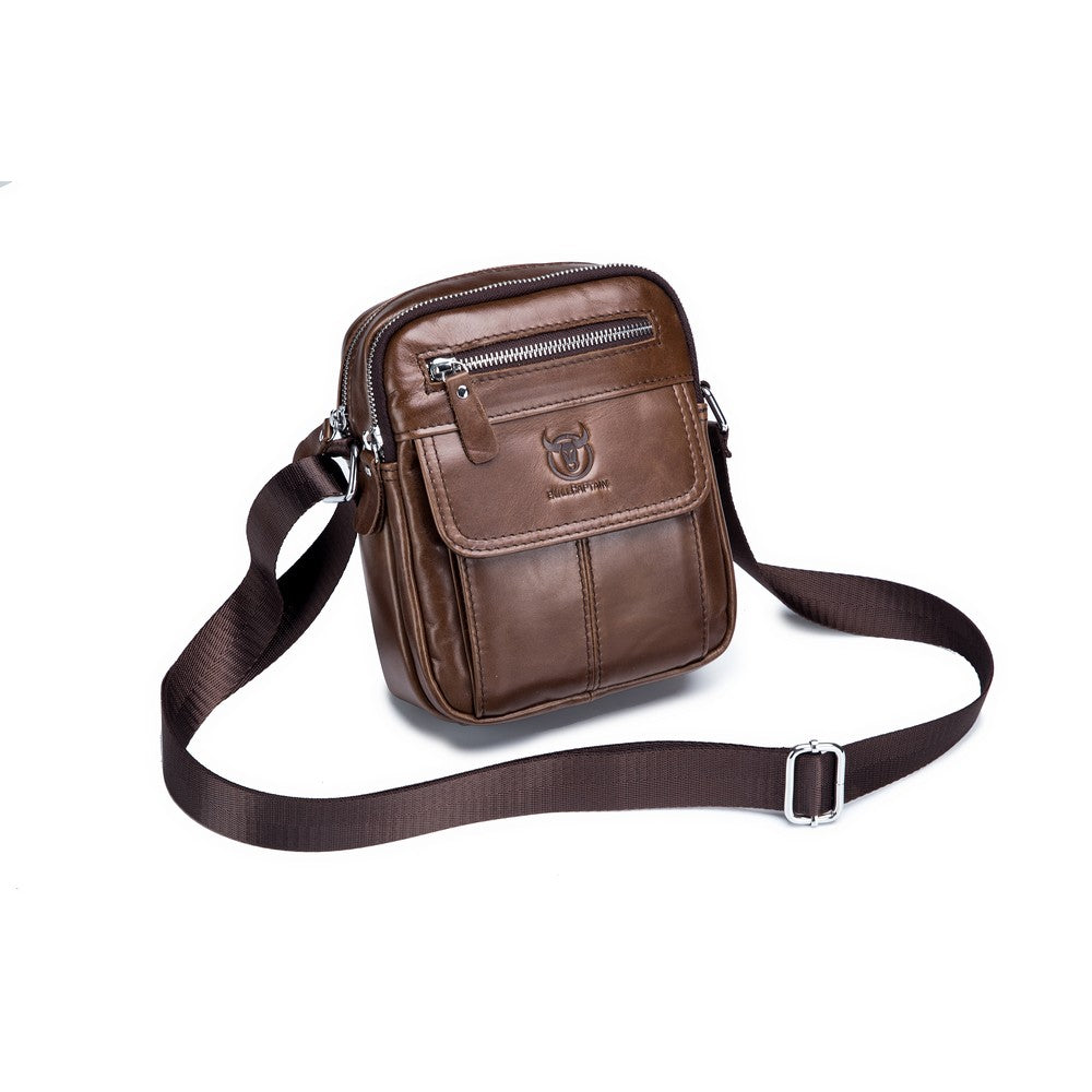 Morral de cuero mate DJB-016-CF - Café