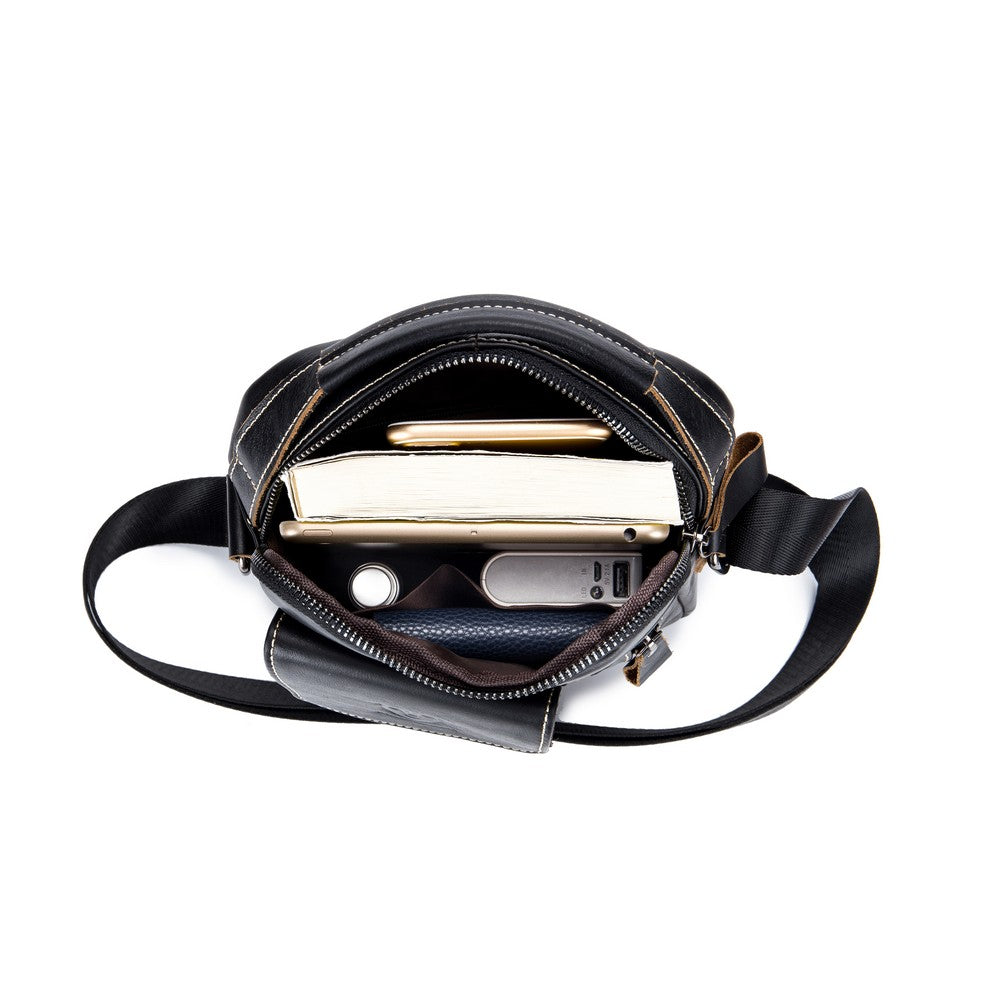 Morral de Cuero Mate DJB-037-BK Negro