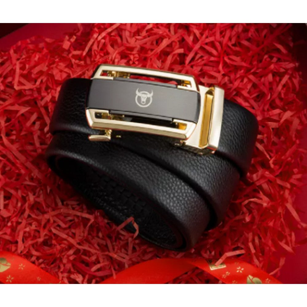 Correa de Cuero Mate PD002-GD-BK Negro