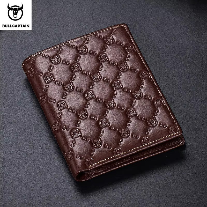 Billetera de cuero QB-0204-V-CF - Marrón