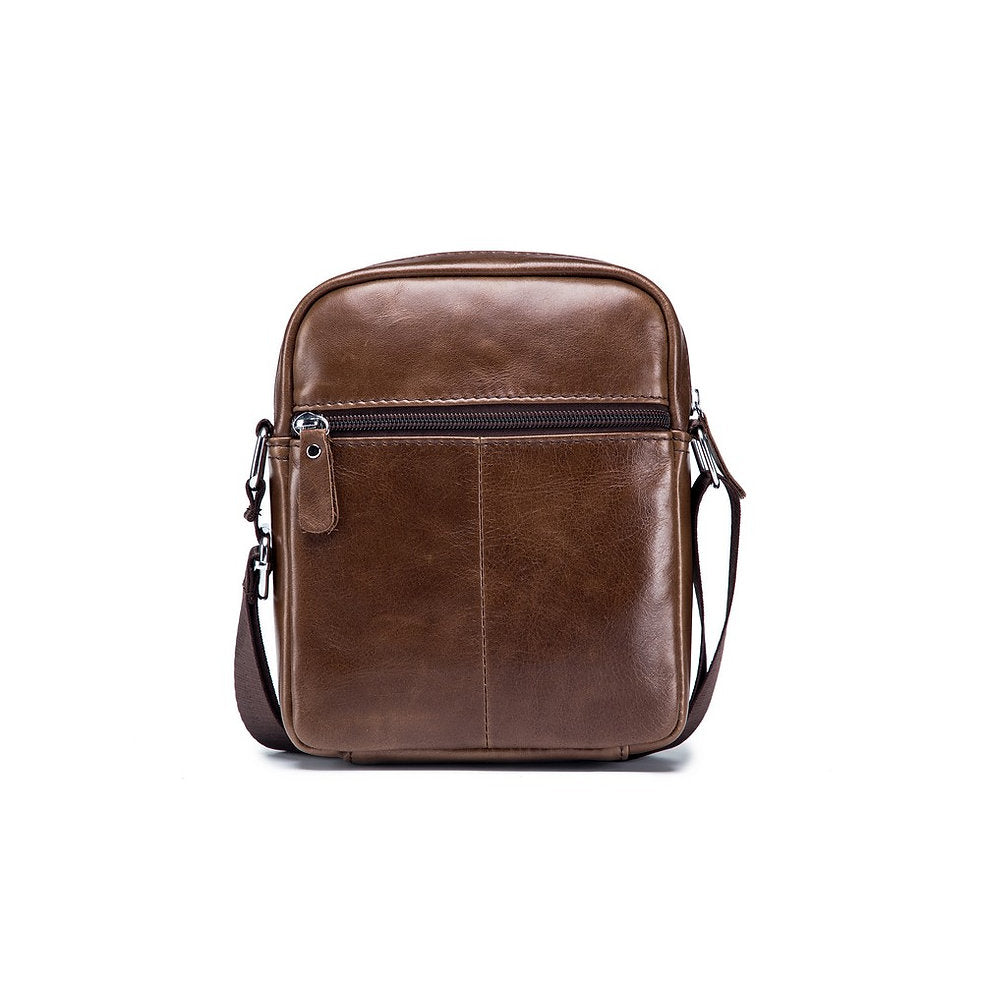 Morral de cuero mate DJB-016-CF - Café