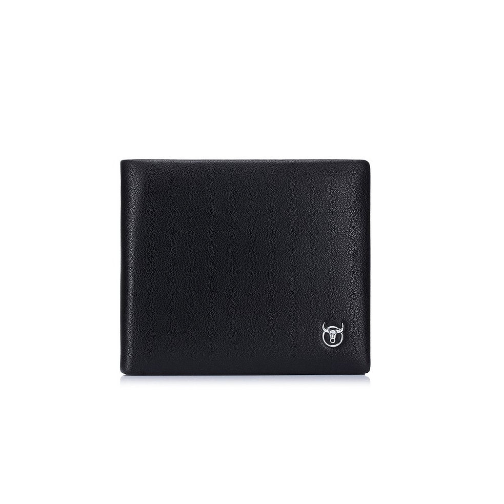 Billetera de cuero QB-001-BK - Negro