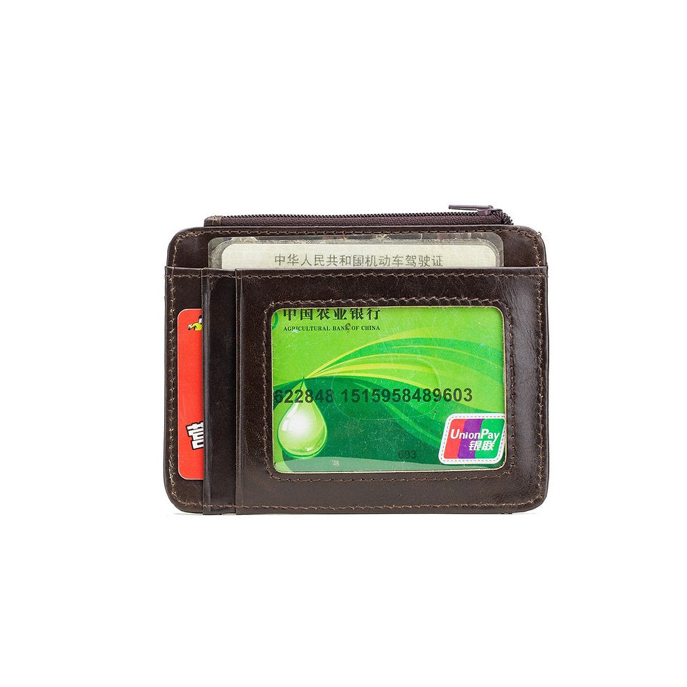 Billetera de cuero KB-00-CF - Café