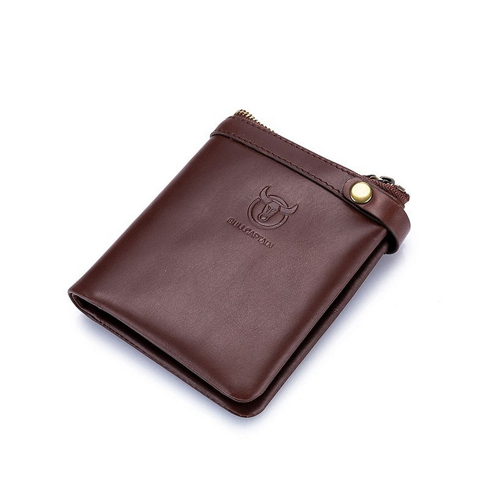 Billetera de cuero QB-058V-CF - Café