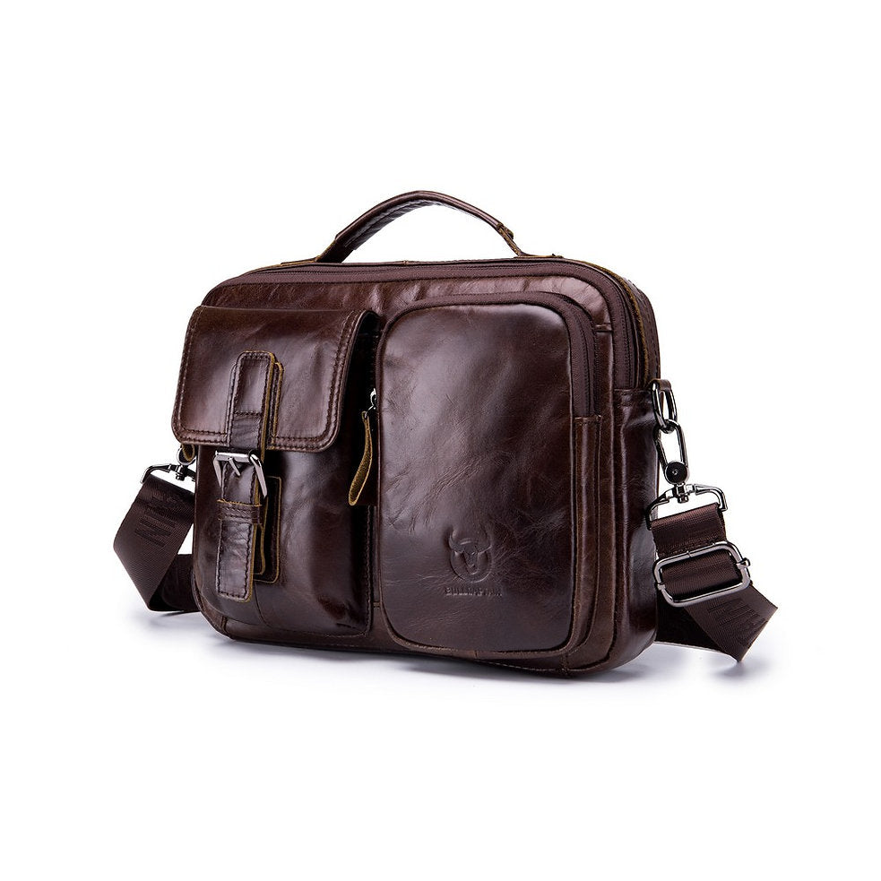 Morral de cuero mate DJB-036-CF - Café