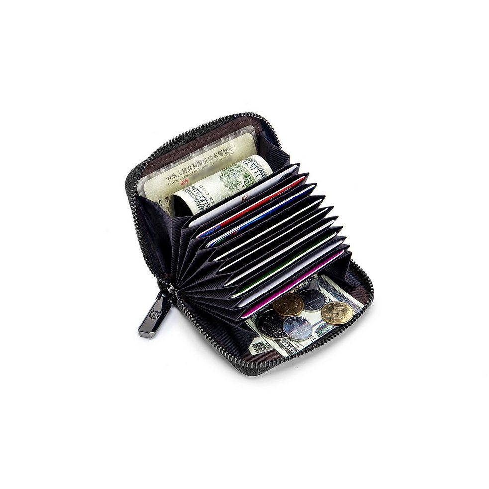 Tarjetero de cuero KB-05-BK - Negro