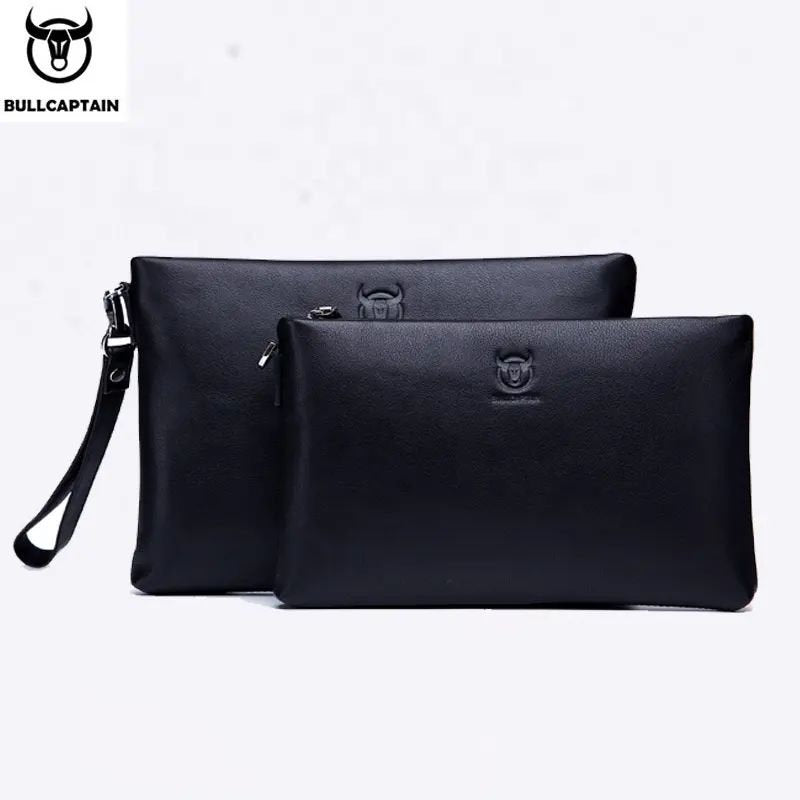 Bolso de mano de cuero mate SNB-446-L-BK - Negro