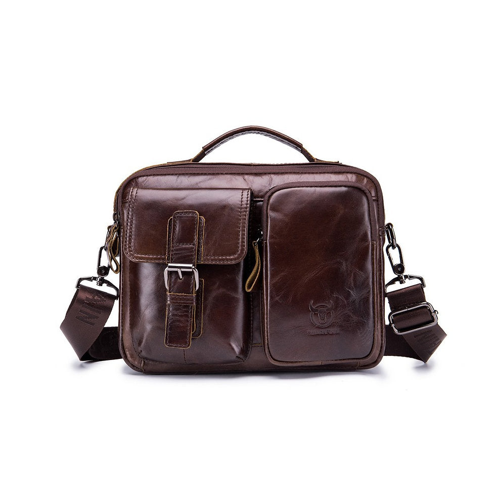 Morral de cuero mate DJB-036-CF - Café