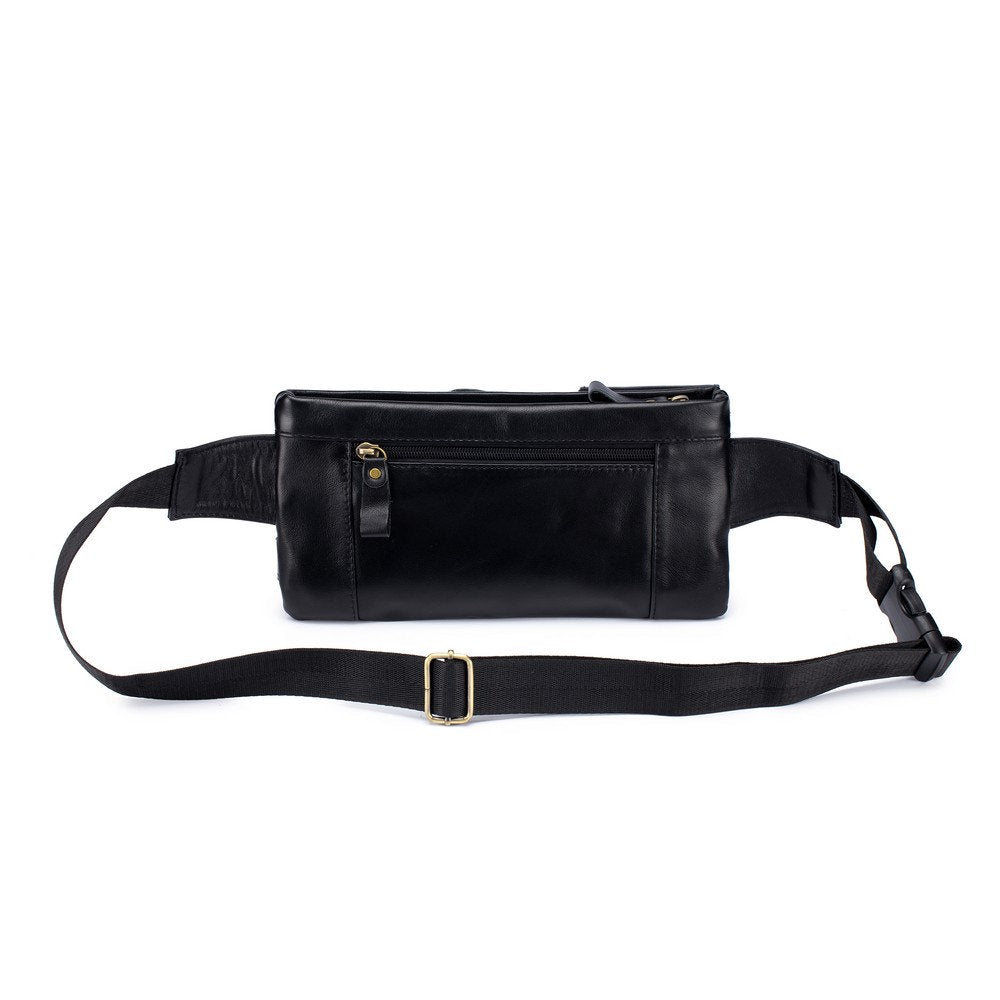 Pechera de cuero mate - Negro