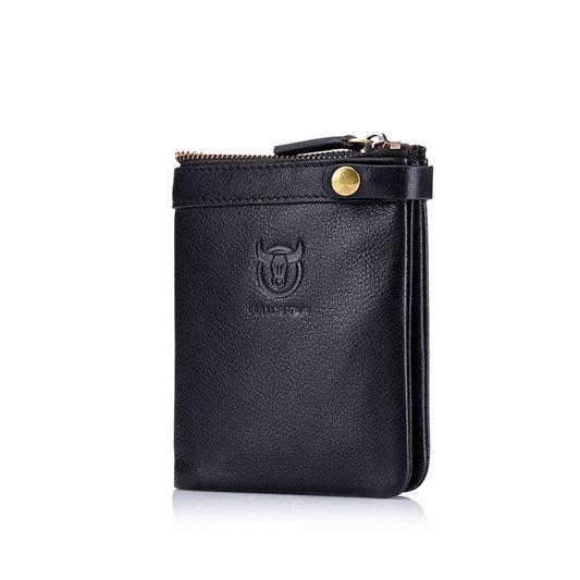 BullCaptain - Billetera de Cuero Mate 058-V-BK Negro