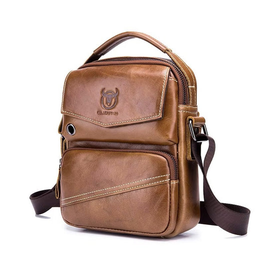 Morral de cuero DJB-040-BR - Marrón
