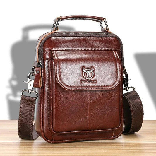 Morral de cuero DJB-049-CF - Marrón