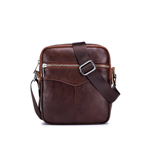 Morral de cuero mate DJB-023-CF - Café