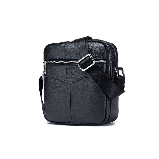 Morral de cuero mate - Negro