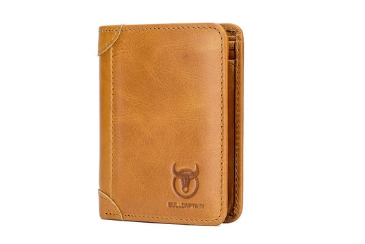 Billetera de cuero mate - Beige