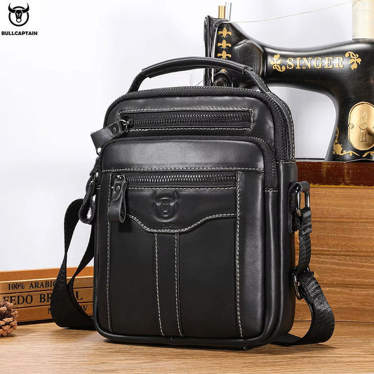 Morral de cuero - Negro