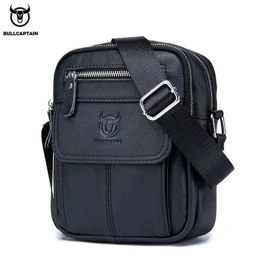 Morral de cuero mate - Negro