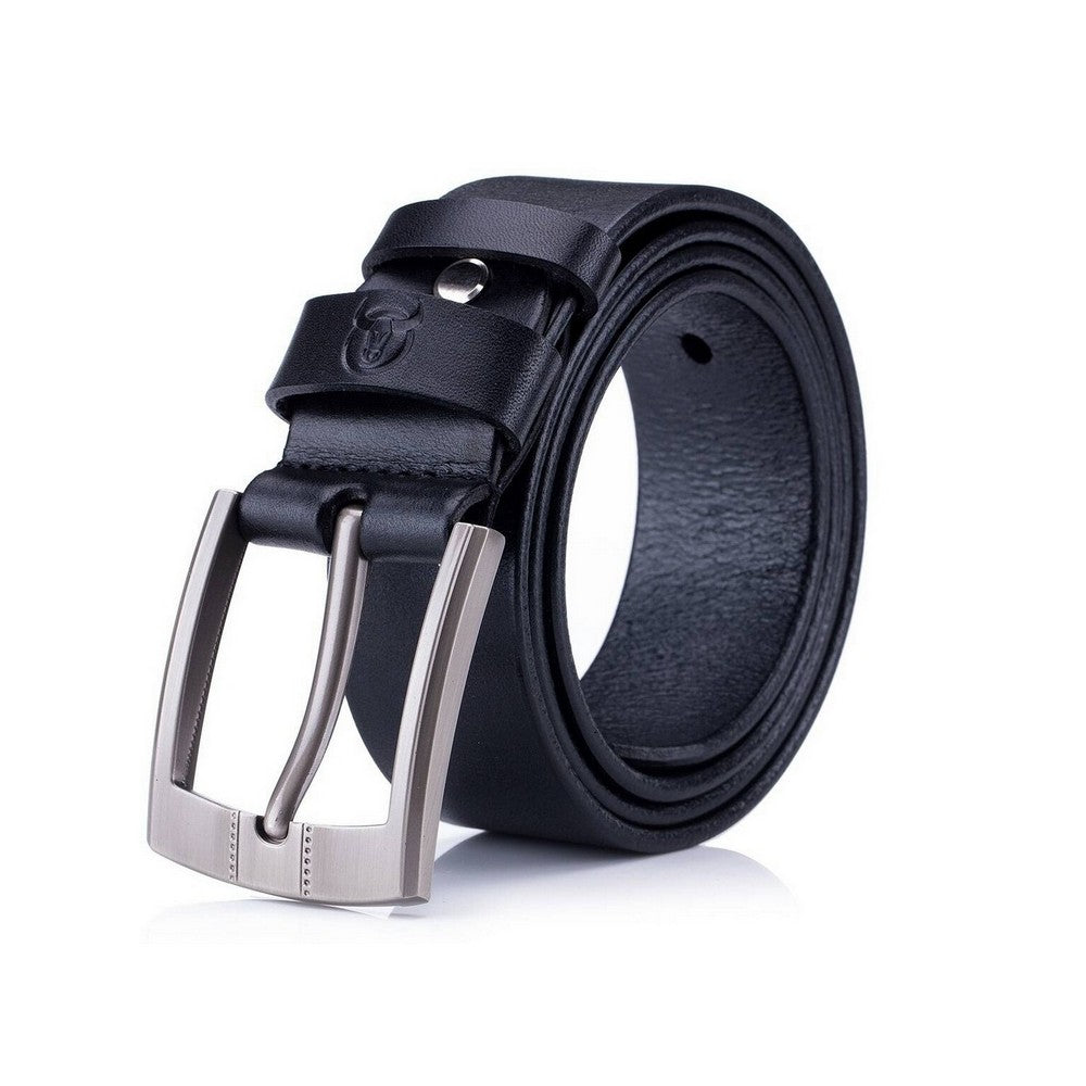 BullCaptain - Correa de Cuero Mate 3S02-BK Negro