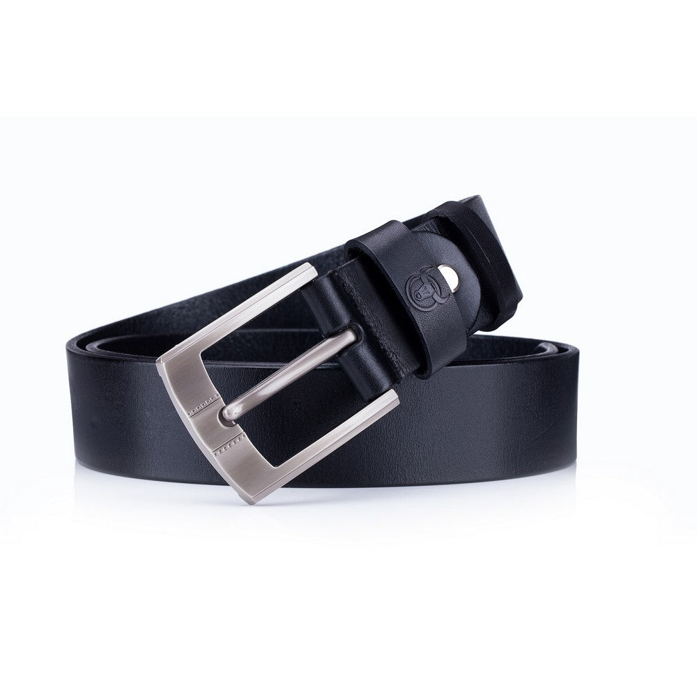 BullCaptain - Correa de Cuero Mate 3S02-BK Negro