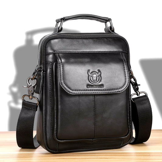 Morral de cuero DJB-049-BK - Negro