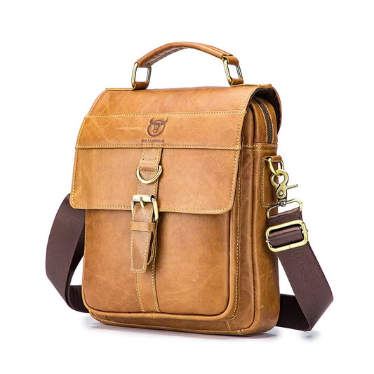 Morral de Cuero Mate DJB-302-BR Marrón claro