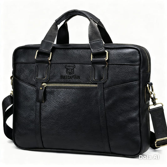 Maletín de cuero GWB-055-BK - Negro