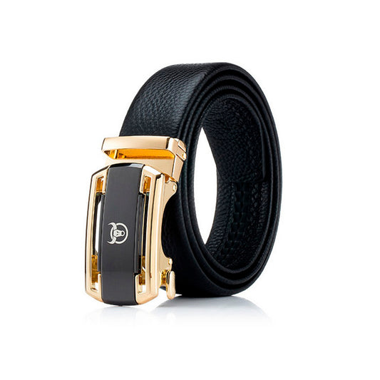 Correa de Cuero Mate PD002-GD-BK Negro