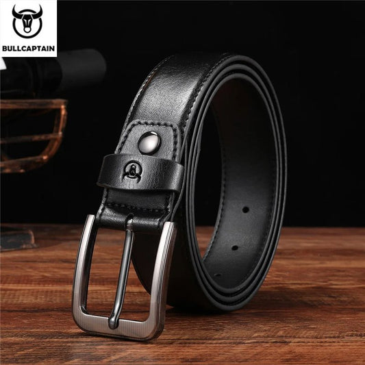 Correa cinturón de Cuero Mate PD009-BK - Negro