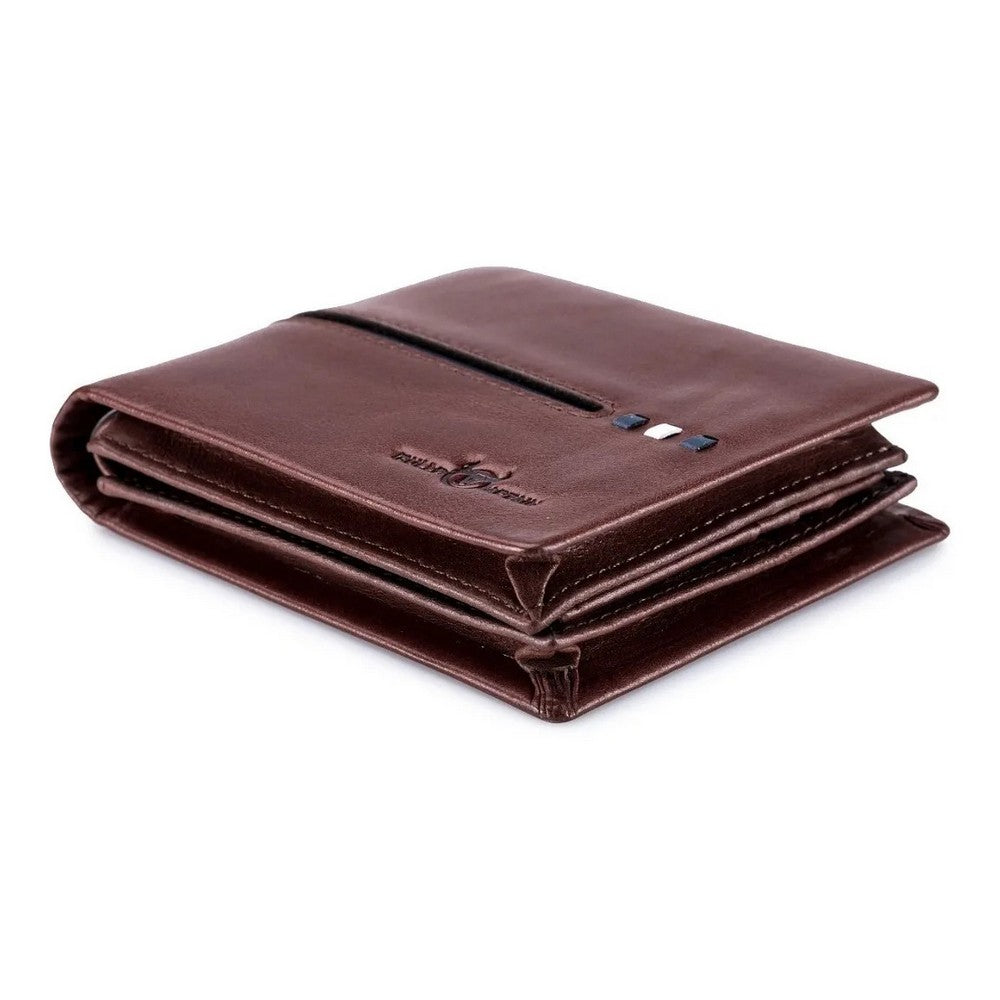 Billetera de Cuero Brillante QB-0020-CF Café