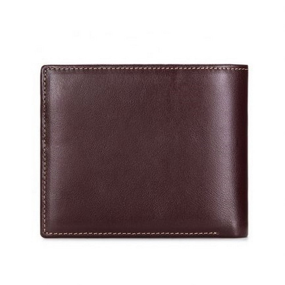 BullCaptain - Billetera de Cuero Brillante QB-0203-H-CF Café