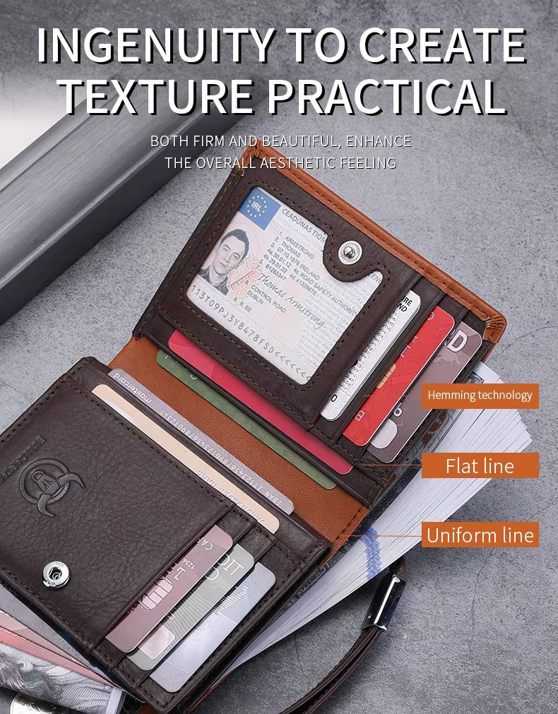 Billetera de Cuero QB-040S-CF - Marrón