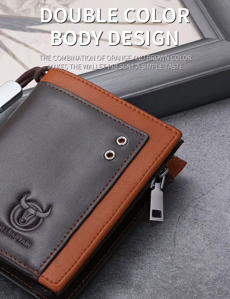 Billetera de Cuero QB-040S-CF - Marrón