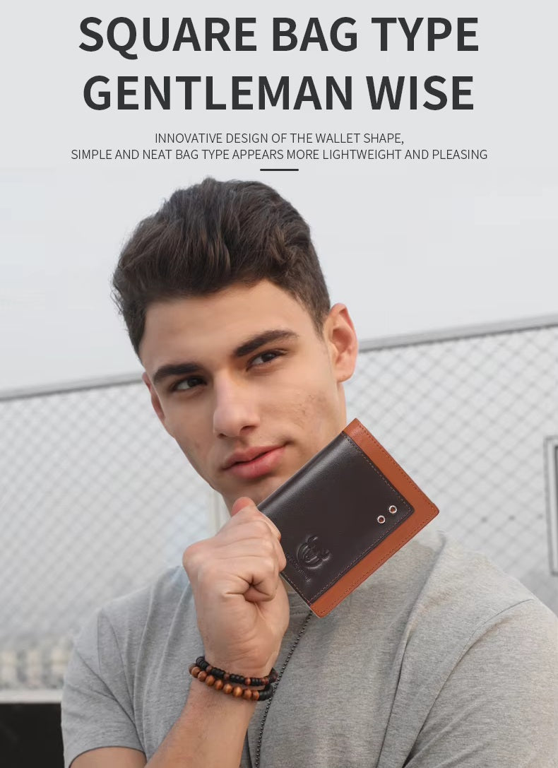 Billetera de Cuero QB-040S-CF - Marrón