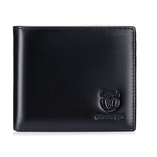 Billetera de Cuero Brillante QB-05-BK Negro