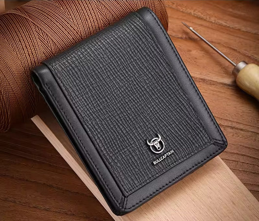 Billetera de Cuero QB-07-BG - Negro