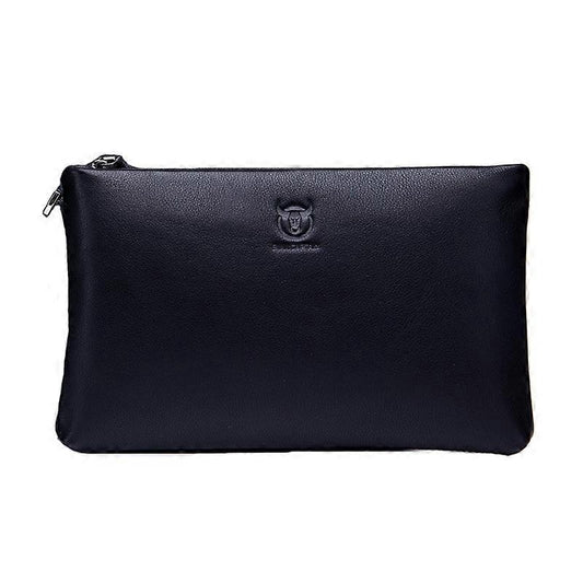 Bolso de mano de cuero mate SNB-446-L-BK - Negro