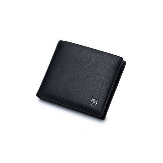 Billetera de cuero QB-001-BK - Negro