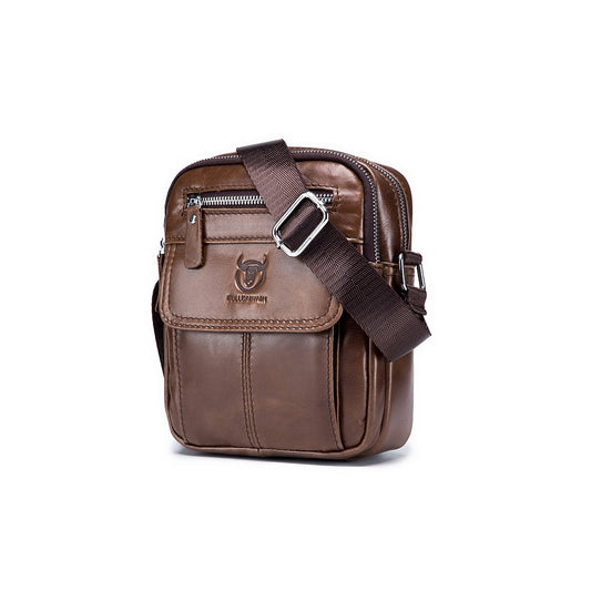 Morral de cuero mate DJB-016-CF - Café