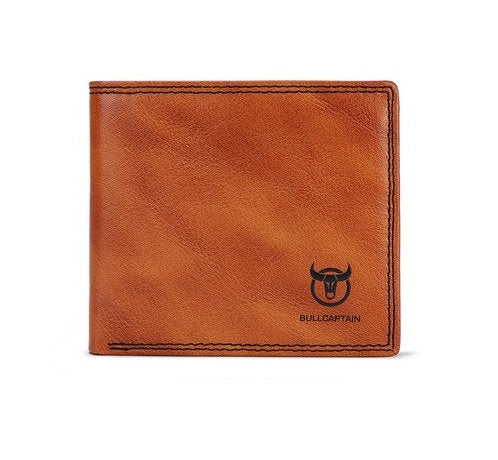 Billetera de cuero QB-032-BR - Marrón
