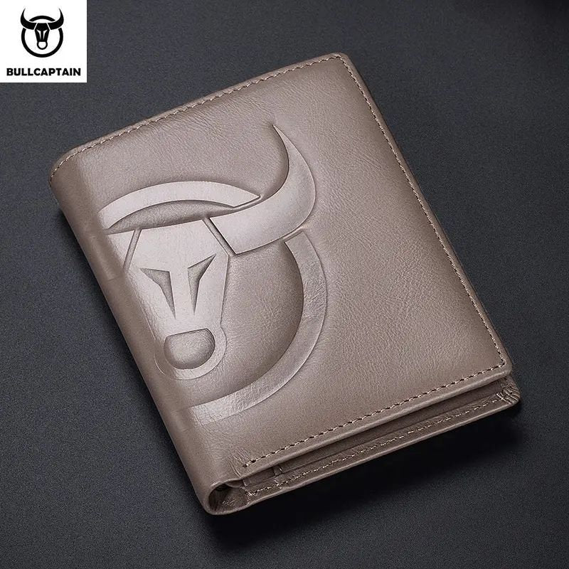 Billetera de cuero mate - Gris