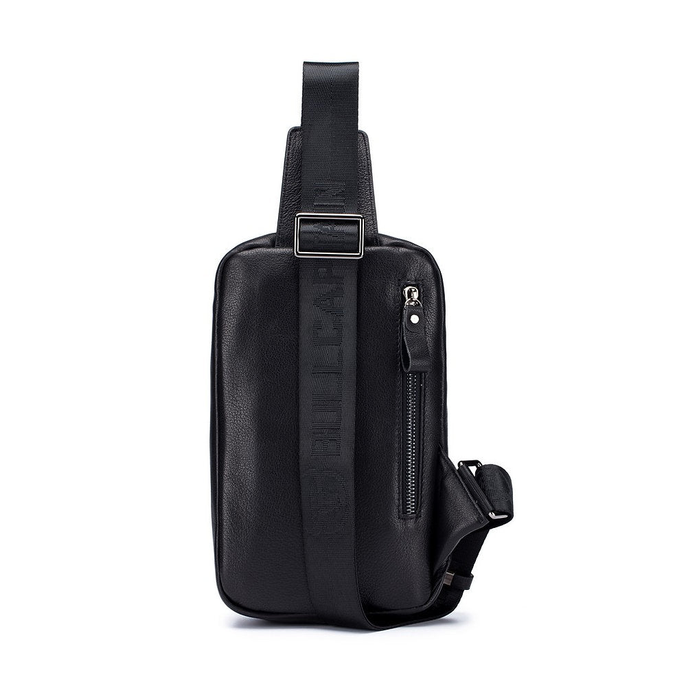 Mochila cruzada de cuero XB-099-BK - Negro