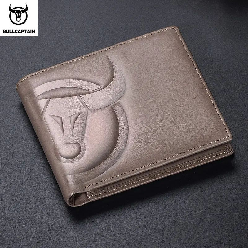 Billetera de cuero mate QB-0203-H-GR - Gris