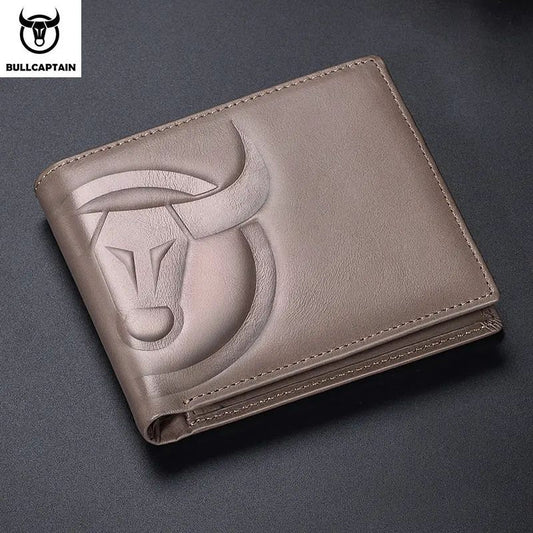 Billetera de cuero mate QB-0203-H-GR - Gris
